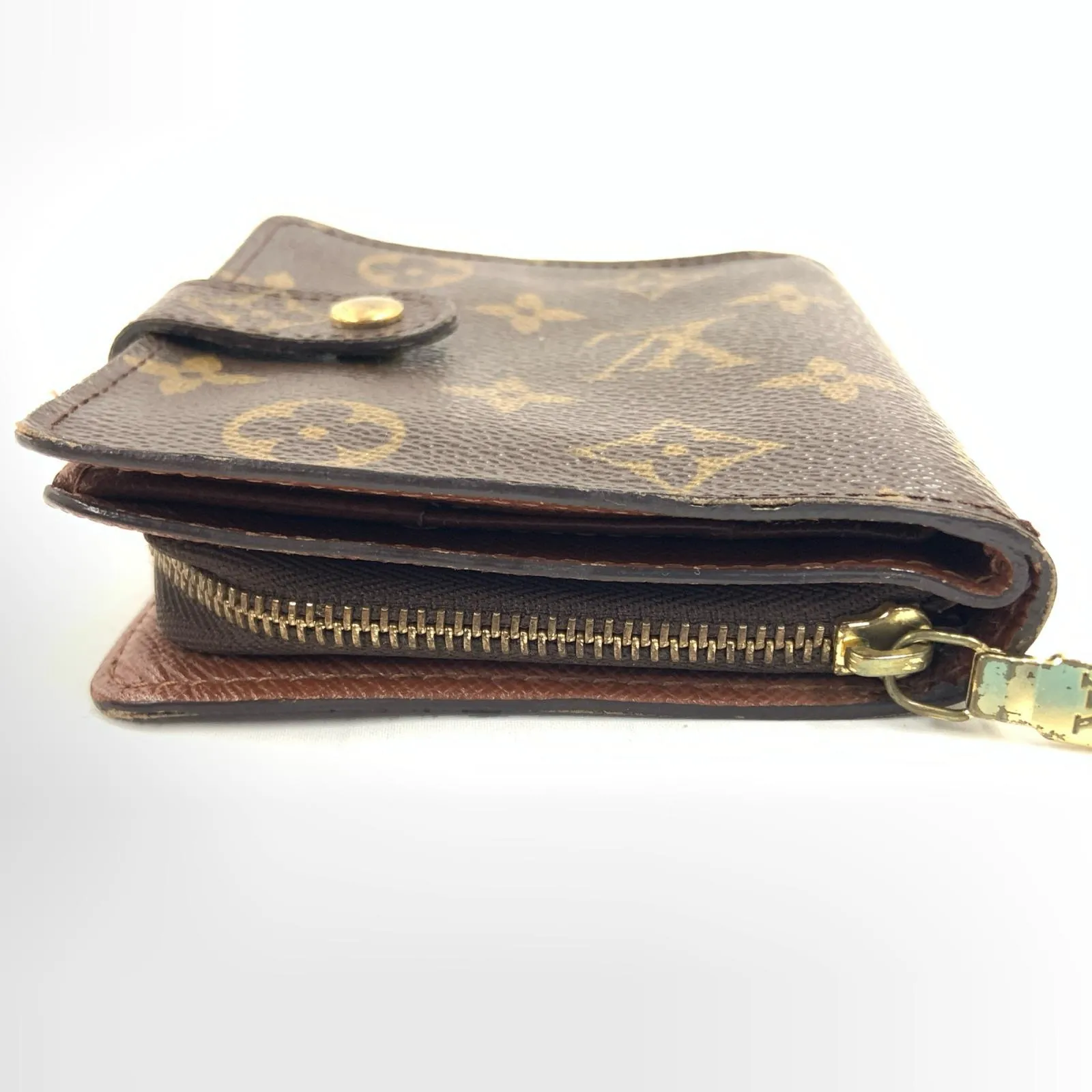 LOUIS VUITTON ルイヴィトン モノグラム コンパクト ジップ 二つ折り