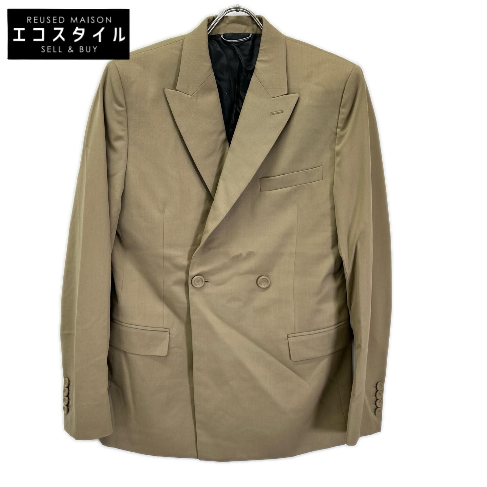Dior HOMME　ディオールオム　22aw 023c261c4739 テーラード ジャケット ダブルブレスト ピークドラペル 総裏 CDロゴ裏地　44