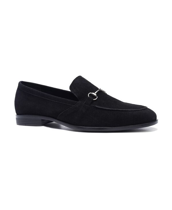 カルロスサンタナ メンズ シューズ スリッポン・ローファー Carlos by Carlosantana Mens Louis Bit Loafer Black Suede ブラック