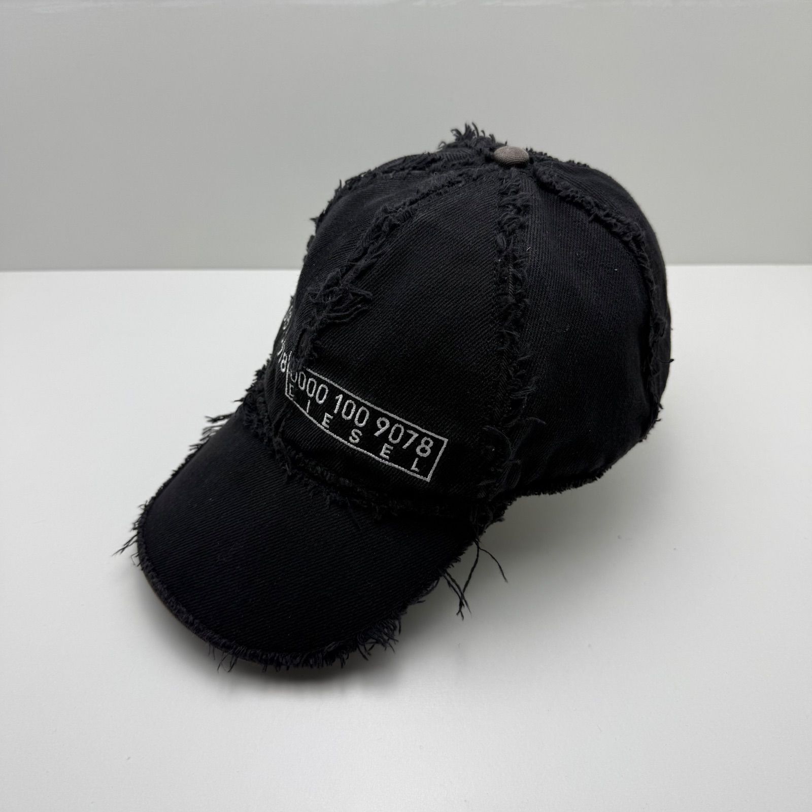 DIESEL キャップ ダメージ加工 DIESEL damaged grunge cap free ディーゼル 刺繍 ダメージ加工