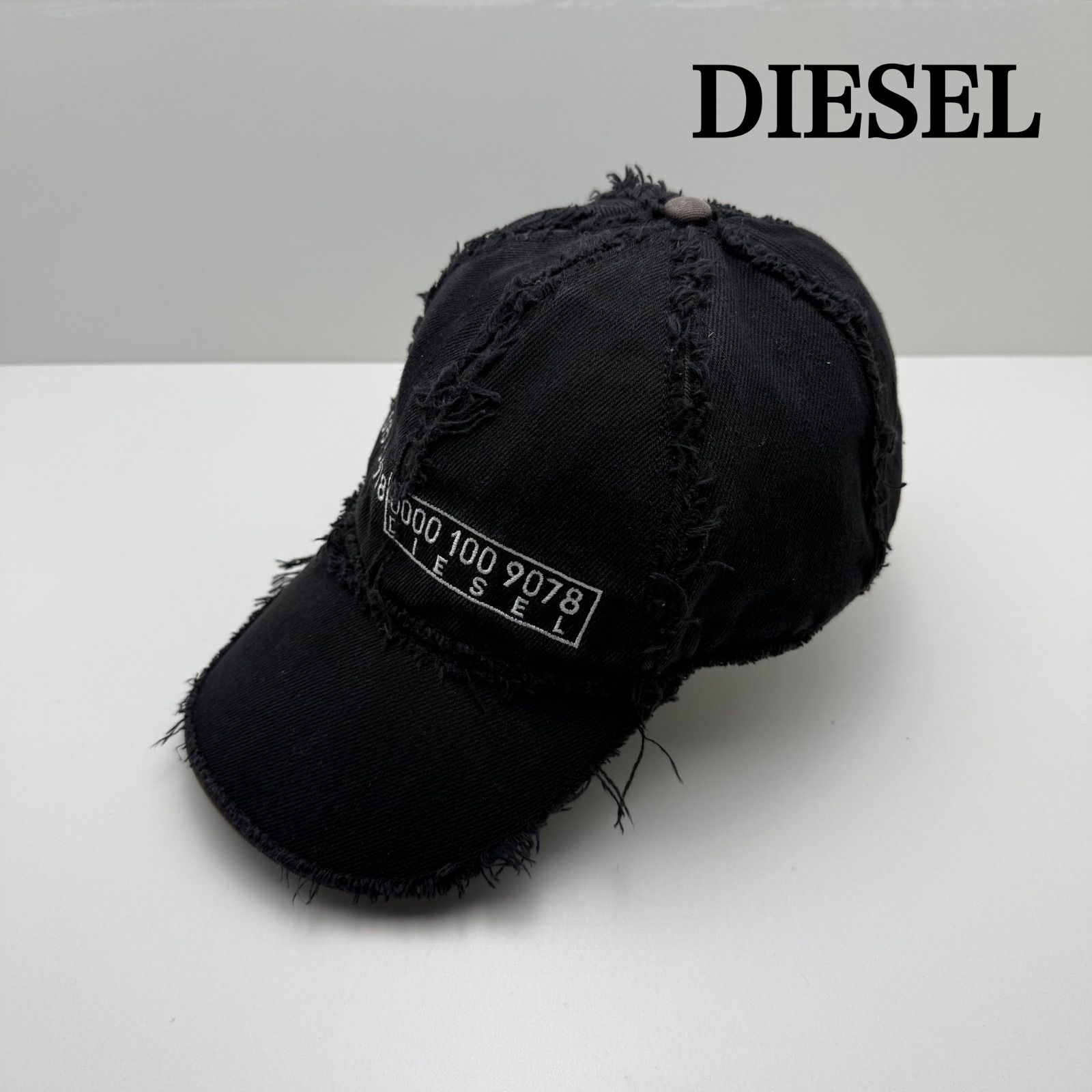 DIESEL damaged grunge cap free ディーゼル 刺繍 ダメージ加工