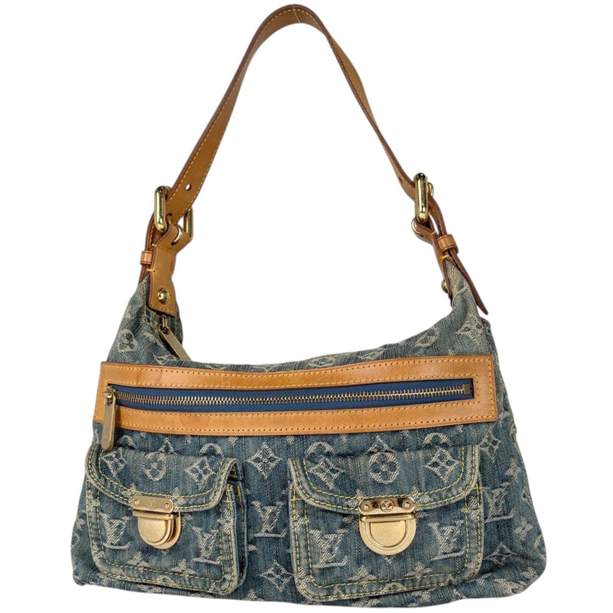 ルイ・ヴィトン Louis Vuitton バギーPM ショルダーバッグ ハンドバッグ ワンショルダー モノグラムデニム ブルー M95049 レディース 【中古】