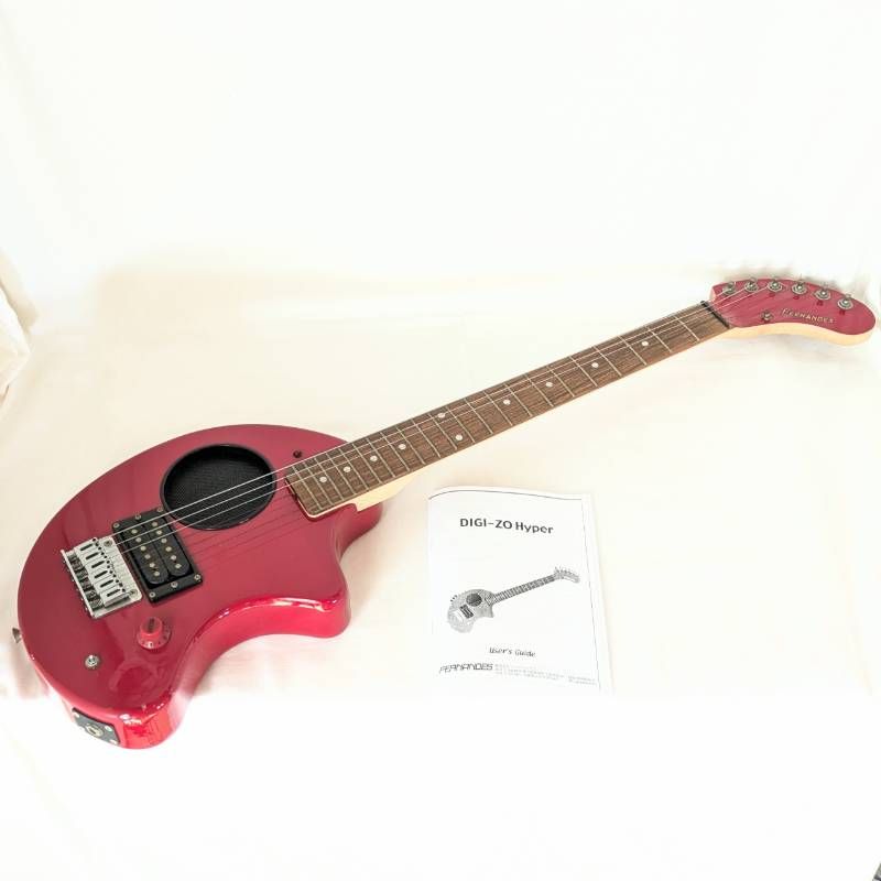 FERNANDES 赤 エレキギター スピーカー搭載 鳴音良好♪ FERNANDES フェルナンデス ZO-3 ぞーさん エレキギター