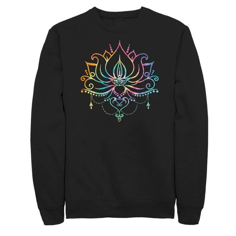 フィフスサン レディース トップス Tシャツ フリース Juniors Fifth Sun Rainbow Henna Lotus Bloom Fleece Black ブラック