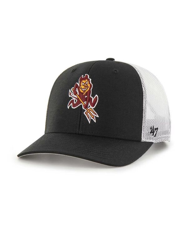 【送料無料】 47ブランド メンズ 帽子 アクセサリー Mens Black Arizona State Sun Devils Trucker Adjustable Hat Black 8,840円