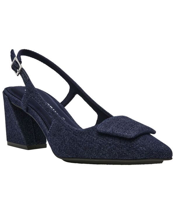 アンクライン レディース シューズ サンダル ヒール Anne Klein Womens Renetta Slingback Block Heel Pumps Dark Denim デニム