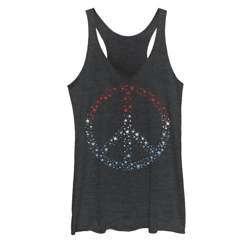アンブランデッド レディース トップス Tシャツ Unbranded Juniors Fifth Sun Peace Sign Tank Top Black Heather ブラック