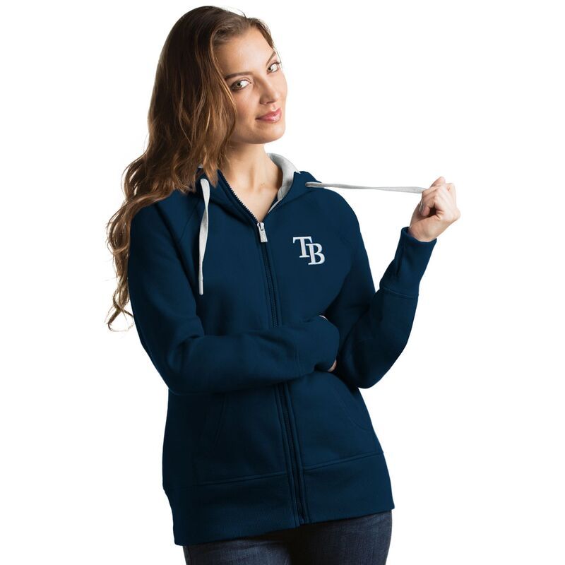アンティグア レディース トップス Tシャツ パーカー Womens Antigua Tampa Bay Rays Victory FullZip Hoodie Ray Navy ネイビー