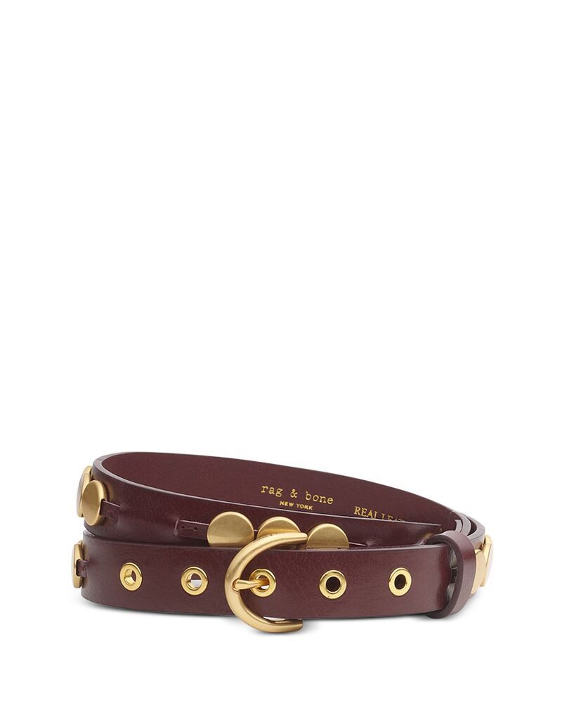 ラグアンドボーン レディース アクセサリー ベルト レザー rag bone Luna Womens Disc Detaileather Belt Deeplum プラム