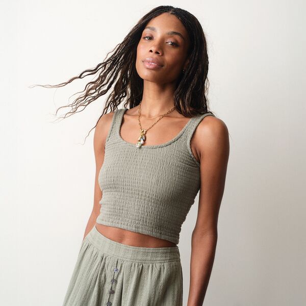 マリーン レイヤー レディース トップス タンクトップ Marine Layer Womens Coralina Scoop Tank Top Sea Spray