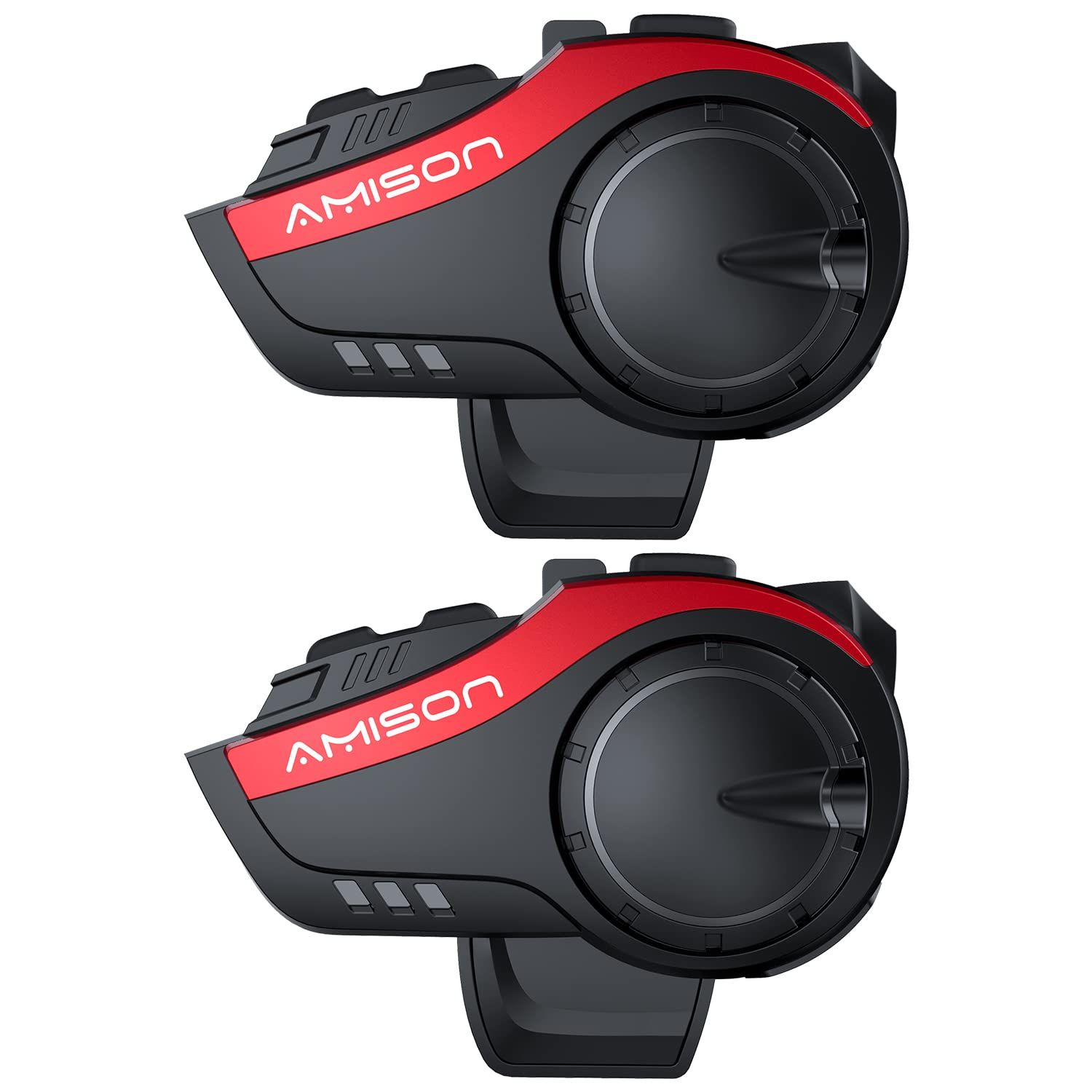 Amison バイク インカム 最大10人同時通話 最大通話距離2000m Bluetooth 5.0 連続28H時間通話 IP67防水 ヘルメット用e