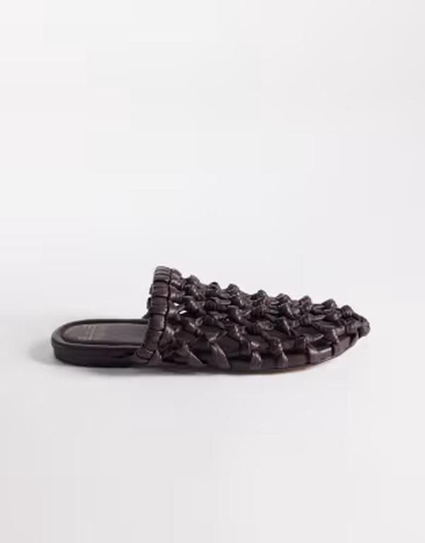 ブロンクス レディース シューズ サンダル Bronx Annaya woven flat mules in coffee bean Coffee bean コーヒー