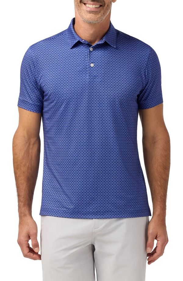 ミズンメイン メンズ トップス シャツ MizzenMain Versa Trim Fit Cobalt Diagonal Dot Polo Cobalt Diagonal Dot コバルト