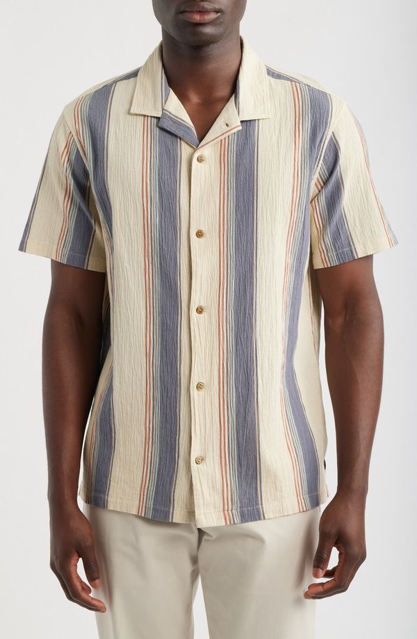 ローアク メンズ トップス シャツ コットン Roark Gonzorganicotton Camp Shirt Ivory アイボリー