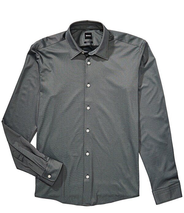 ヒューゴボス メンズ トップス シャツ Hugo Boss PLiam Long Sleeve Woven Shirt Open Green グリーン