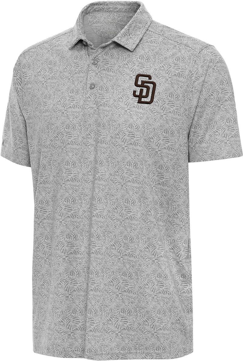アンティグア メンズ トップス ポロシャツ Antigua Mensan Diego Padres Grey Tentril Polo NoColor グレー