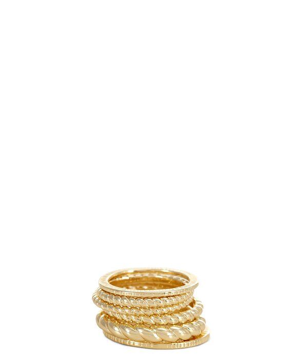 アンナアヴァ レディース アクセサリー 指輪 Anna Ava Waterproof Twisted Stacked Ring Set Gold ゴールド 19,330円