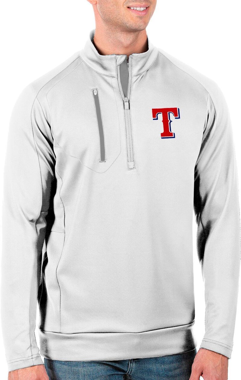 アンティグア メンズ トップス シャツ トール Antigua Mens Tall Texas Rangers Generation White HalfZipullover NoColor ホワイト