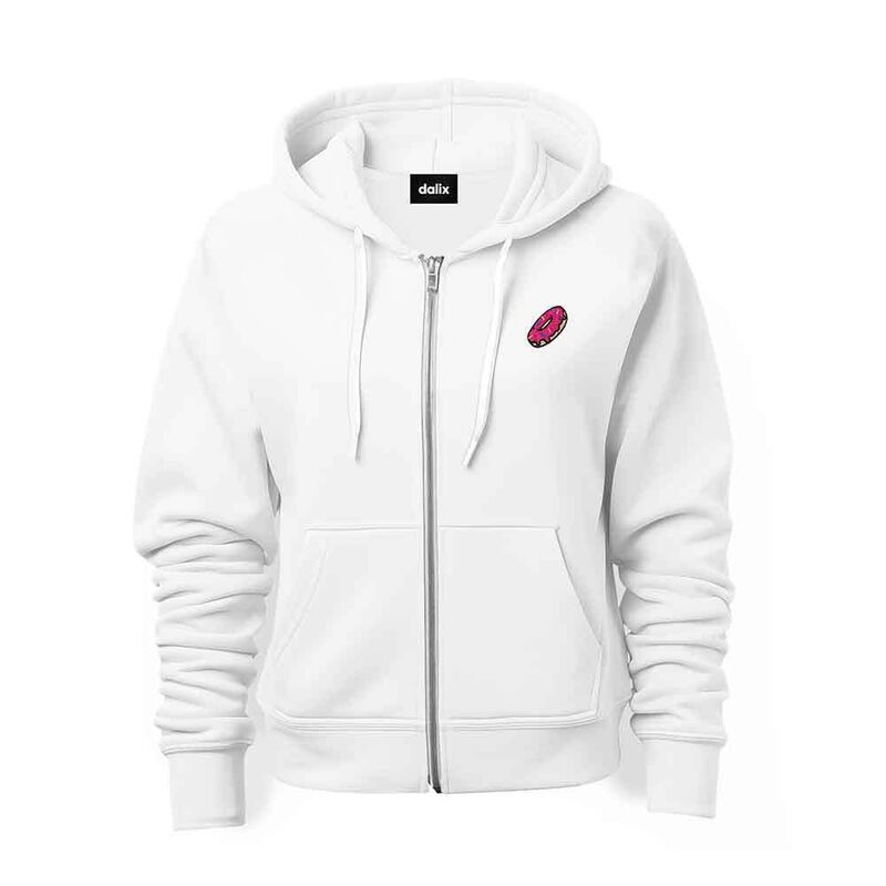 ダリックス メンズ トップス Tシャツ パーカー Dalix Donut Zip Hoodie White ホワイト