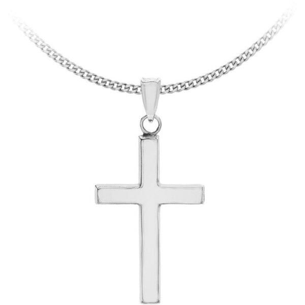 ビー ユー レディース アクセサリー ネックレス・チョーカー レース Be You Sterling Silver Plain Cross Necklace Sterling Silver シルバー