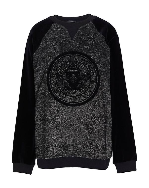 バルマン レディース アウター パーカー・スウェット BALMAIN Black ブラック