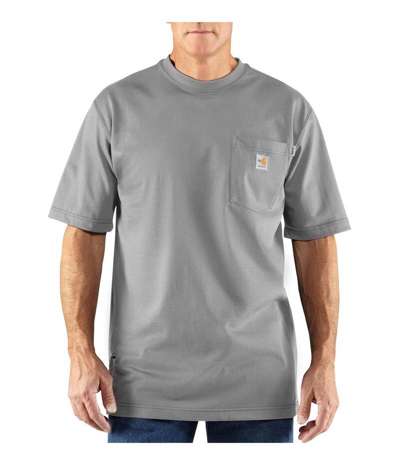 カーハート メンズ トップス シャツ 半袖 コットン Carhartt FlameResistant Force Cotton ShortSleeve TShirt Light Gray グレー 17,836円