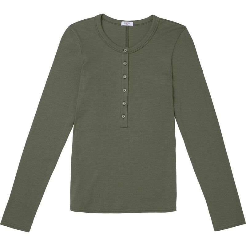 DUER レディース トップス Tシャツ リブ 長袖 DUERibbed Pima LongSleeve Henley Top Womens Kelp
