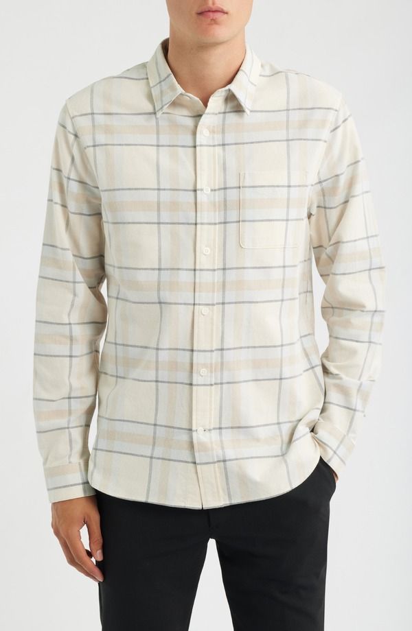 ヴィンス メンズ トップス シャツ コーデュロイ コットン Vince Holme Plaid Cotton Corduroy ButtonUp Shirt BLANCOMBO チェック 44,880円