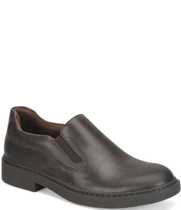 ボーン メンズ シューズ スリッポン・ローファー レザー Born Mens Easton Smooth Leather Slip Ons Chocolate チョコレート