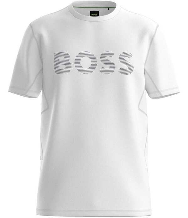ヒューゴボス メンズ トップス Tシャツ スリムフィット Hugo Boss Slim Fit Active Performance Stretch Short Sleeve TShirt White