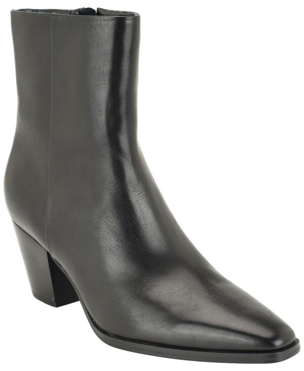 カルバンクライン レディース シューズ ブーツ・レインブーツ レザー Calvin Klein Womens Hartford Leather Dress Booties Black Leather