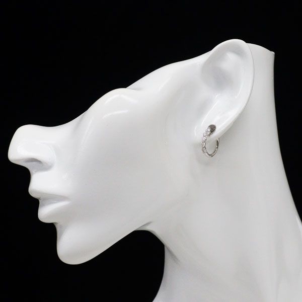 Pt900 ダイヤモンド ピアス 0.54ct フープ