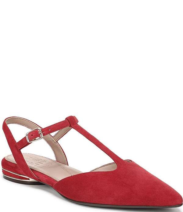 ナチュライザー レディース シューズ パンプスエード Naturalizer Harlie Suede Pointed Toe TStrap Dress Flats Heartflame