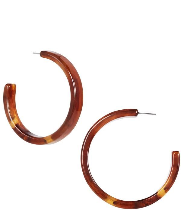 ナターシャ アクセサリー レディース ピアス・イヤリング Natashaccessories XL Wide Resin Tortoise Hoop Earrings Tortoise