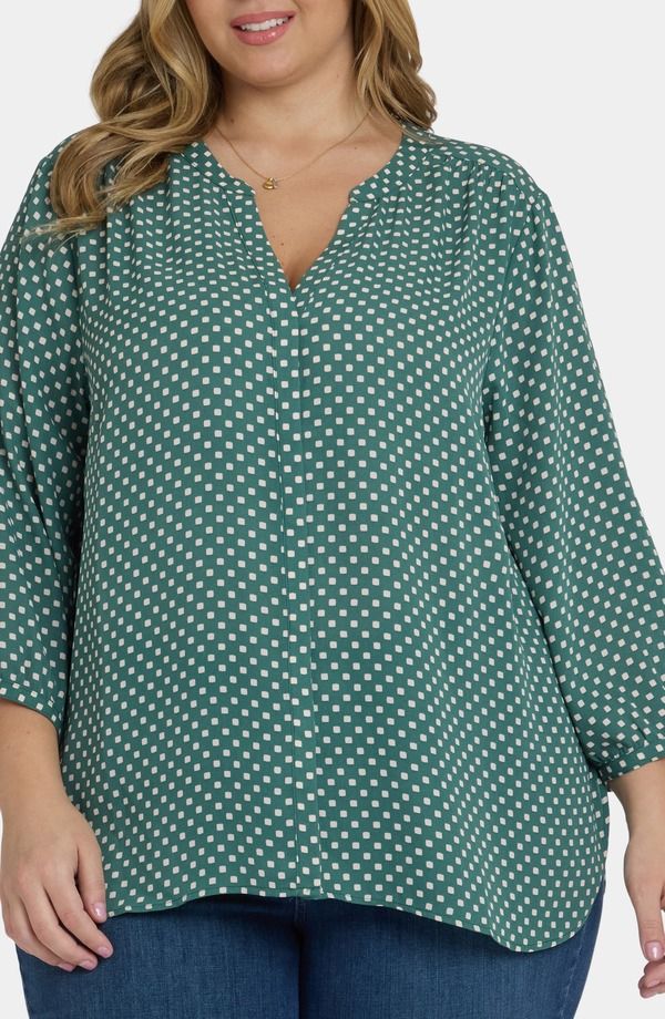 エヌワイディージェイ レディース トップス シャツ プラスサイズ NYDJ Pintuck Top Plus ADELINE DOTS 22,110円