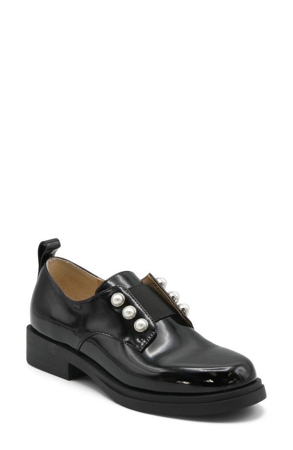 チャールズ・デイビッド レディース シューズ オックスフォード ローファー Charles David Gent Imitation Pearl Studded Loafer Women BLACKP 18,115円
