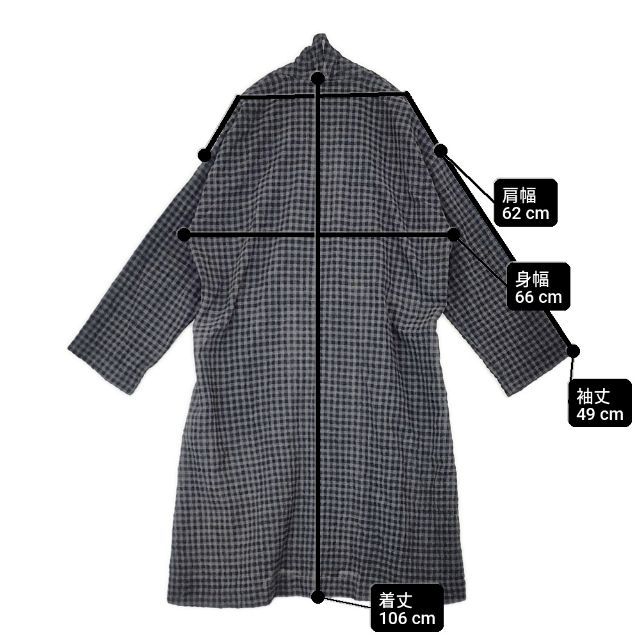 pas de calais リファインギンガムチェック コート 定価42900円 コート