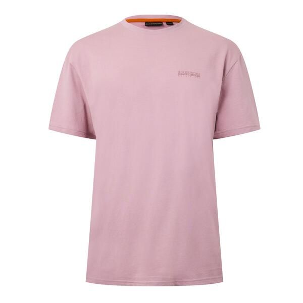 ナパピリ メンズ トップス Tシャツ 半袖 コットン Napapijri Mens Yourte Cotton ShortSleeve TShirt Pink Woodrose ピンク