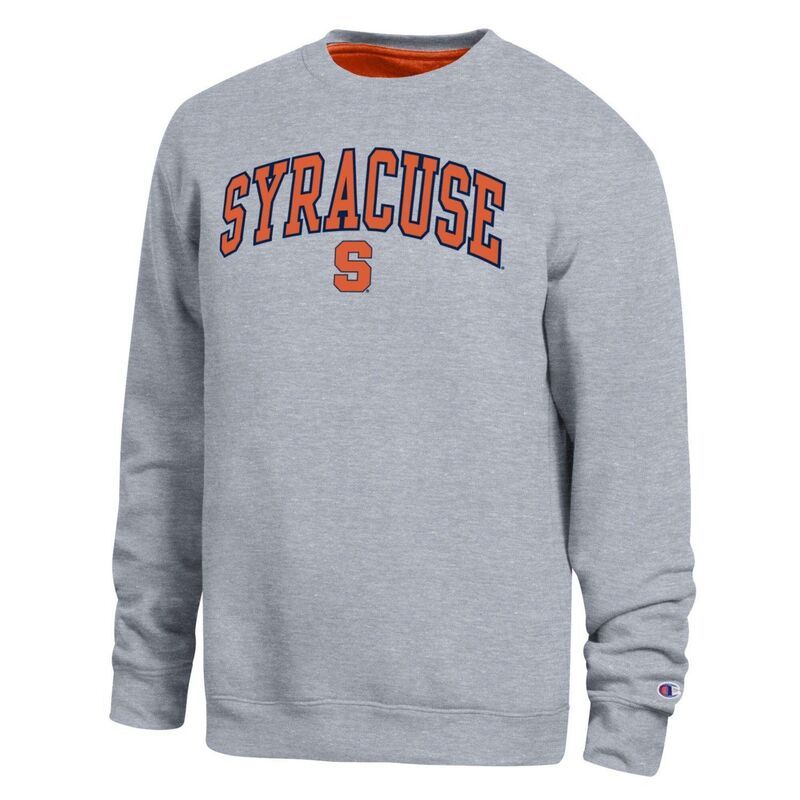 チャンピオン メンズ トップス Tシャツ スウェット Mens Champion Heather Gray Syracuse Orange Arch Sweatshirt Syr Grey グレー