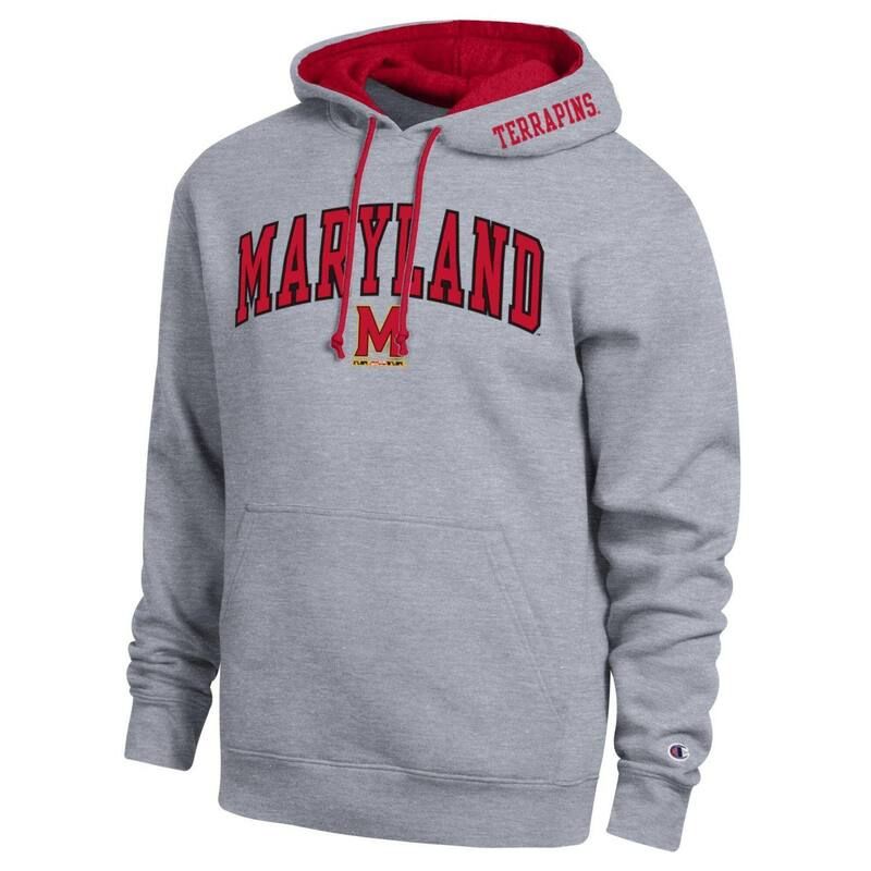 チャンピオン メンズ トップス Tシャツ パーカー Mens Champion Heather Gray Maryland Terrapins Arch Tackle Twill Hoodie Mar 12,226円