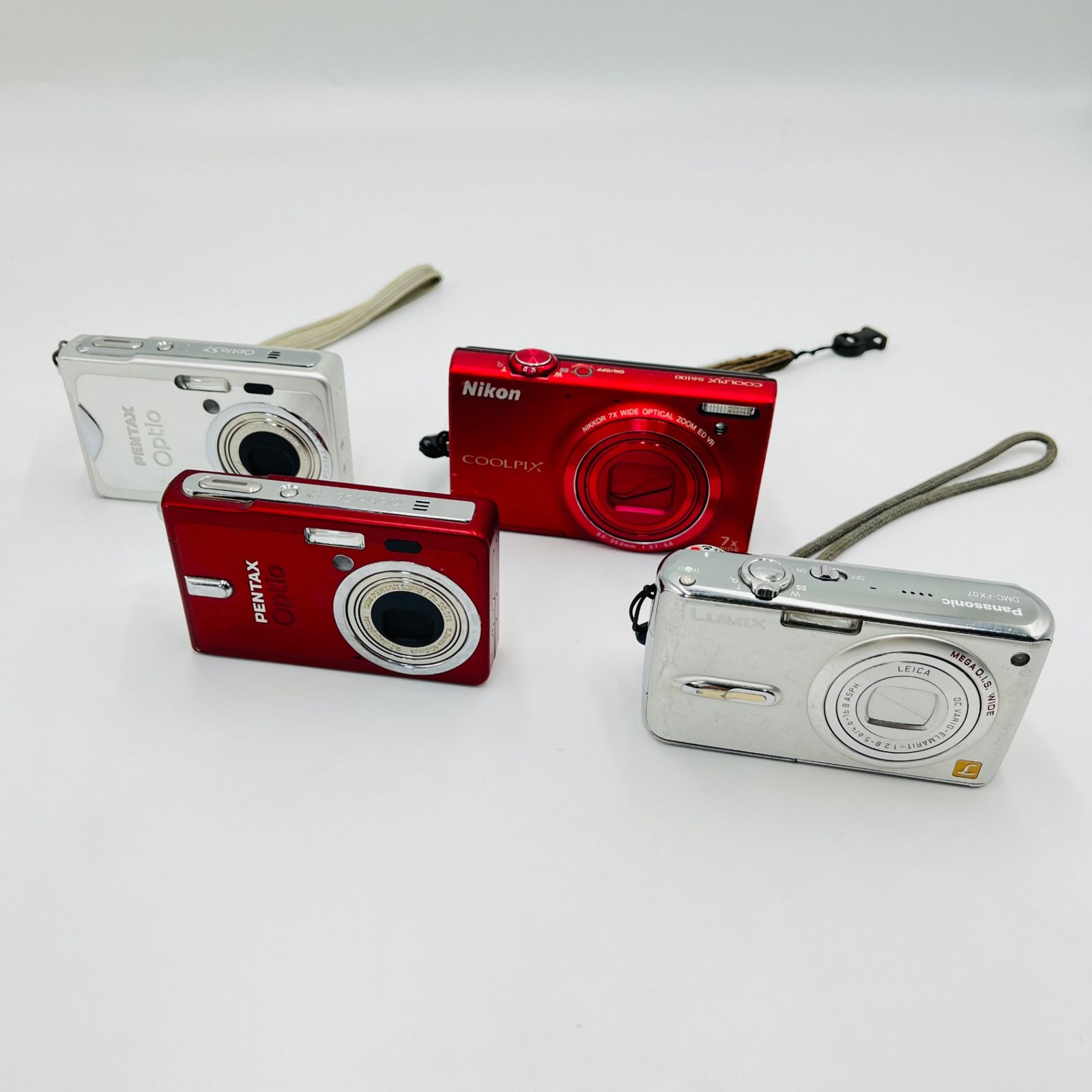 ジャンク品】デジカメ4台まとめ売り/Nikon/PENTAX/Panasonic/現状品