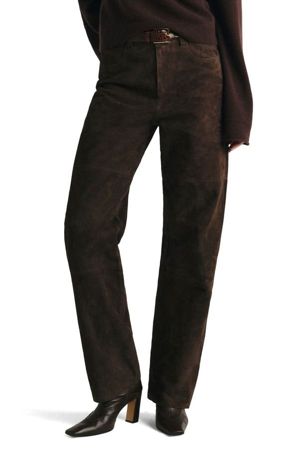 ディーエル 1961 レディース ボトムス レギンス ハイウエスト パンツ スエード レザー DL1961 Daria Column High Waist Suede Leather Pants TO 116,400円