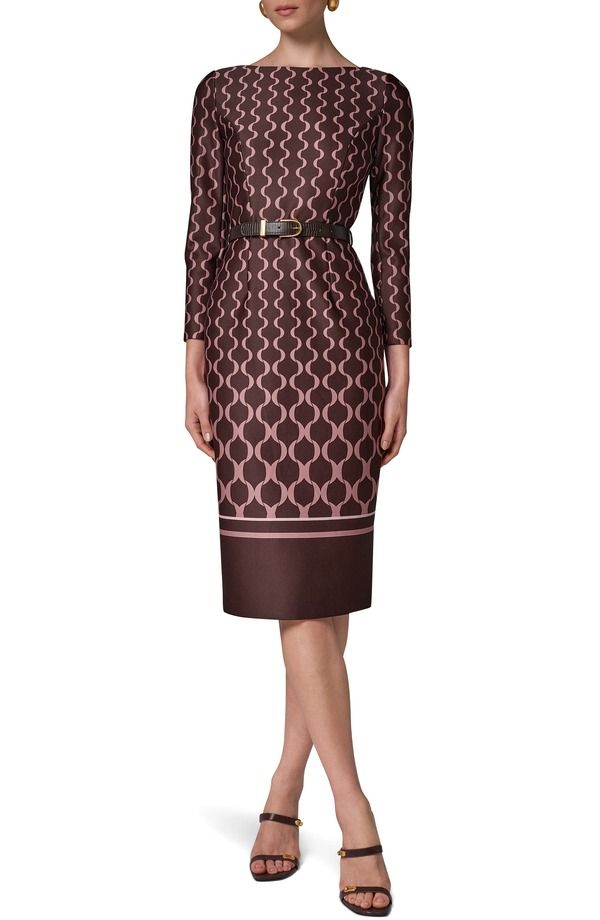 ダナ キャラン ニューヨーク レディース トップス ワンピース プリント Donna Karanew York Chain Link Print Sheath Dress ESPRES MUL 39,520円