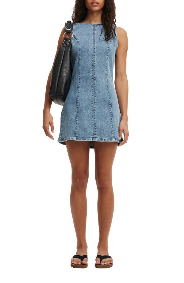 コットンオン レディース ボトムス デニムパンツ ミニワンピース ミニ Cotton Harley Deniminidress PISCES BLUE ブルー 18,801円