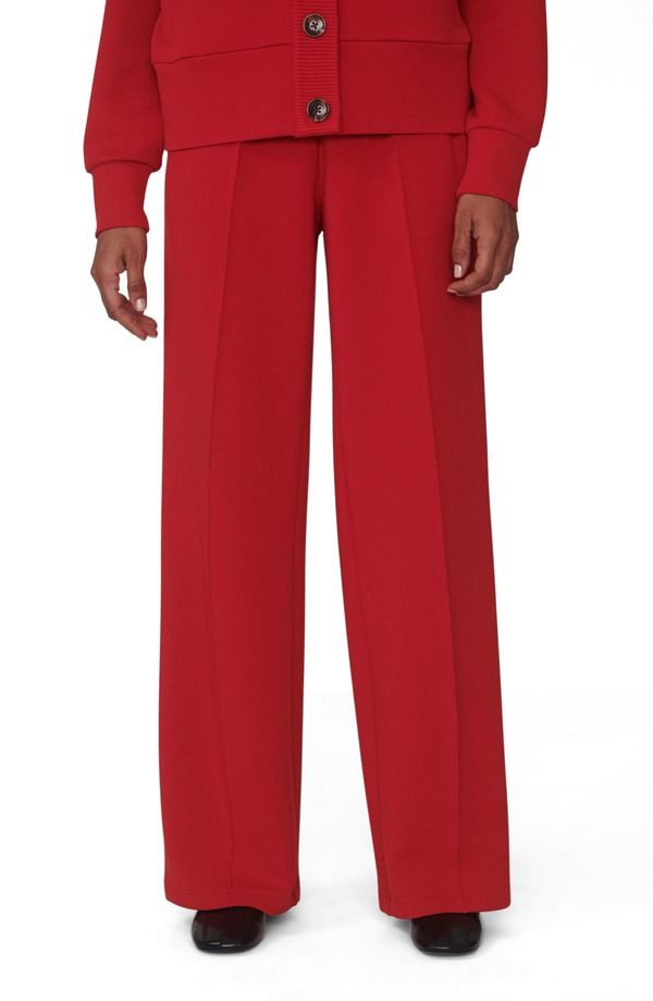 バーレイ レディース ボトムス カジュアルパンツ ワイドレッグ トラックパンツ Varley The Wide Leg 30Inch Track Pants RED MARL マール