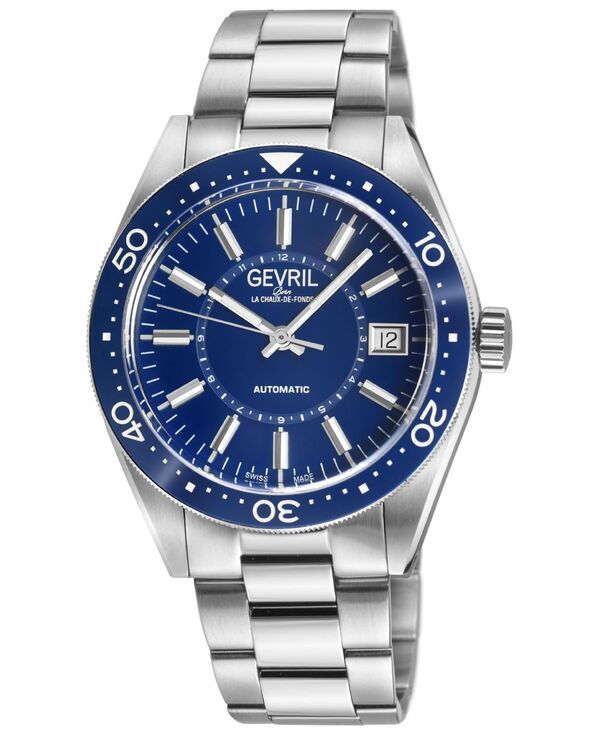 ジェビル メンズ アクセサリー 腕時計 Tシャツ Gevril Menswiss Made Belmont Swiss Automatic Silver Stainlessteel Bracelet 157,400円