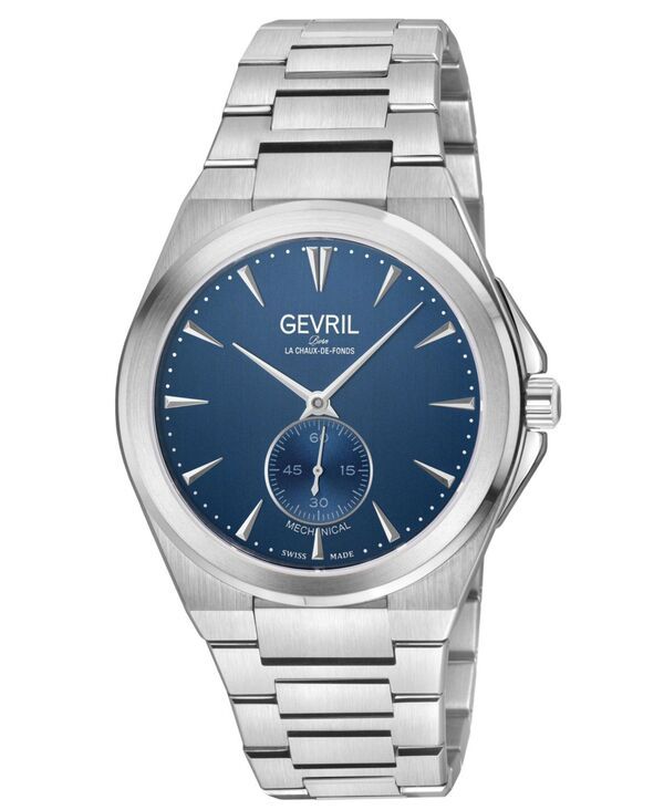 ジェビル メンズ アクセサリー 腕時計 Tシャツ Gevril Menswiss Made Montauk Swiss Mechanical Silver Stainlessteel Bracelet