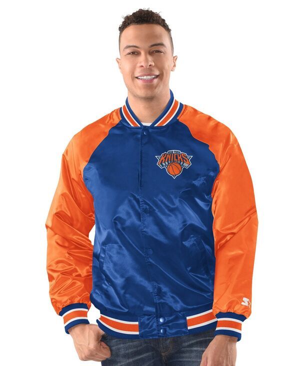 スターター メンズ アウター ジャケット・ブルゾン Tシャツ Starter Mens BlueOrange New Yorknicks Inductee Raglan FullSnap Varsit 32,370円