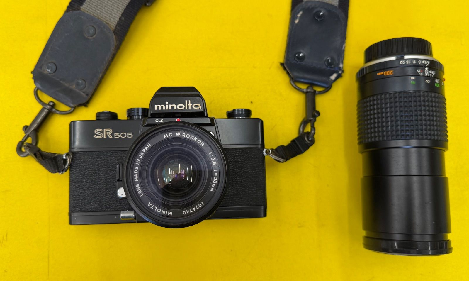 ジャンク品】MINOLTA SR505 フィルムカメラ レンズ2本セット - メルカリ