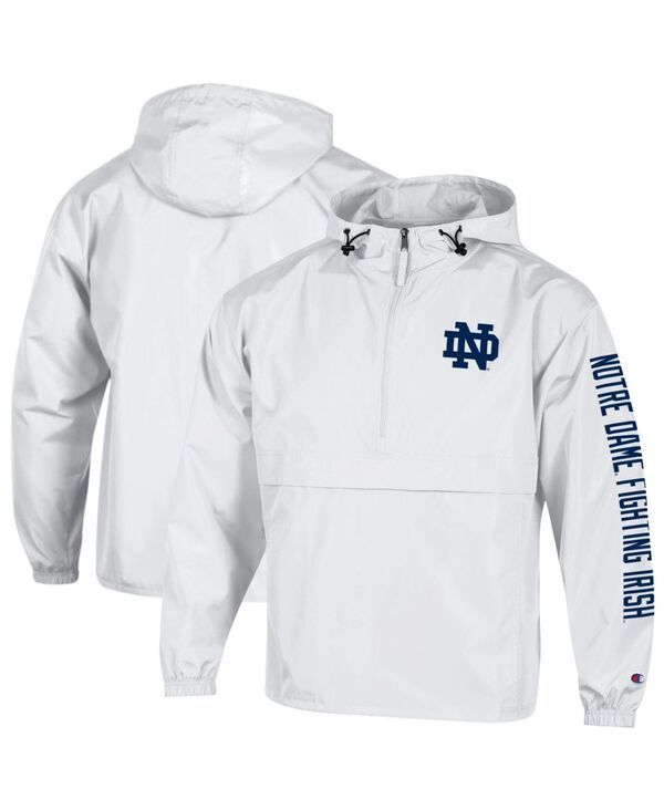 チャンピオン メンズ アウター ジャケット・ブルゾン フーデッドジャケット Champion Mens White Notre Dame Fighting Irish Cloud Packable H